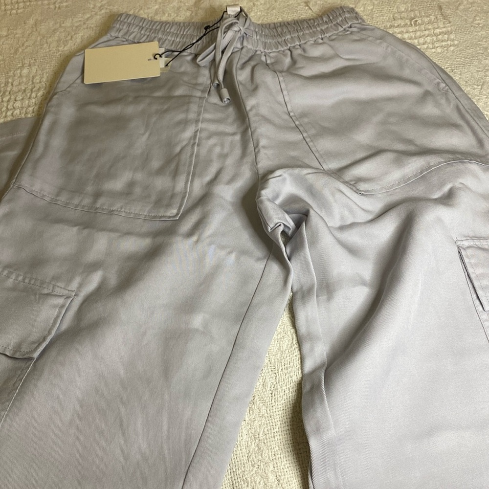 NWT Industry Republic Clothing drawstring light grey cargo pants size S/P
